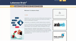 Desktop Screenshot of lebanesebrain.net